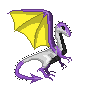 a dragon in nonbinary flag colors