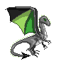 A dragon in aro flag colors